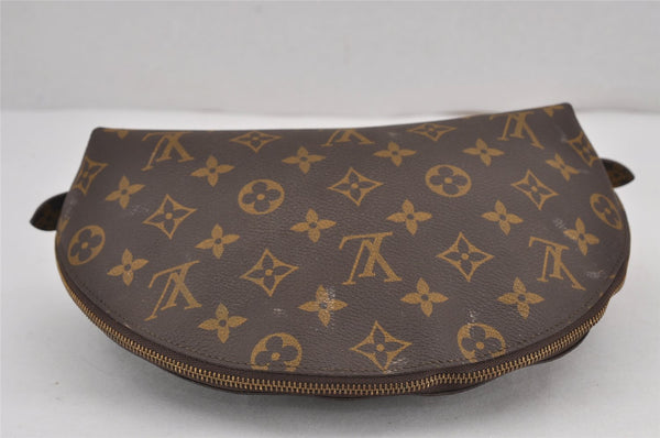 Auth Louis Vuitton Monogram Trousse Demi Ronde 23 Pouch M47520 Junk 9038J