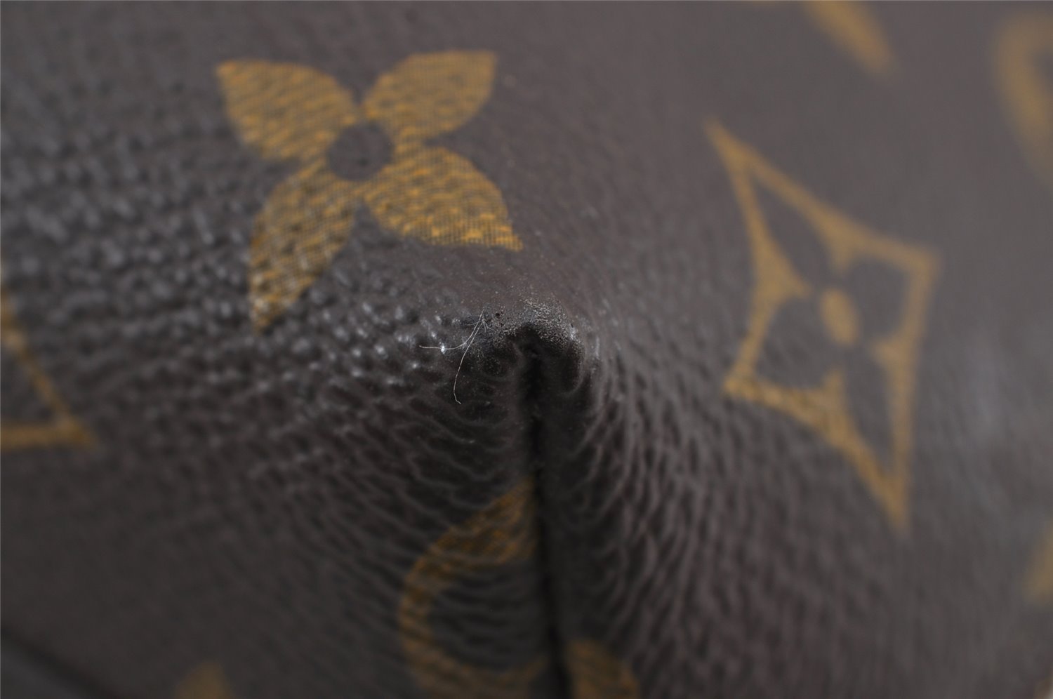 Auth Louis Vuitton Monogram Trousse Demi Ronde 23 Pouch M47520 Junk 9038J