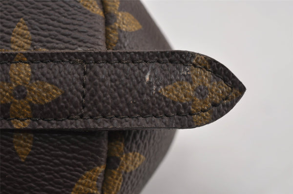 Auth Louis Vuitton Monogram Trousse Demi Ronde 23 Pouch M47520 Junk 9038J