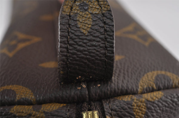 Auth Louis Vuitton Monogram Trousse Demi Ronde 23 Pouch M47520 Junk 9038J