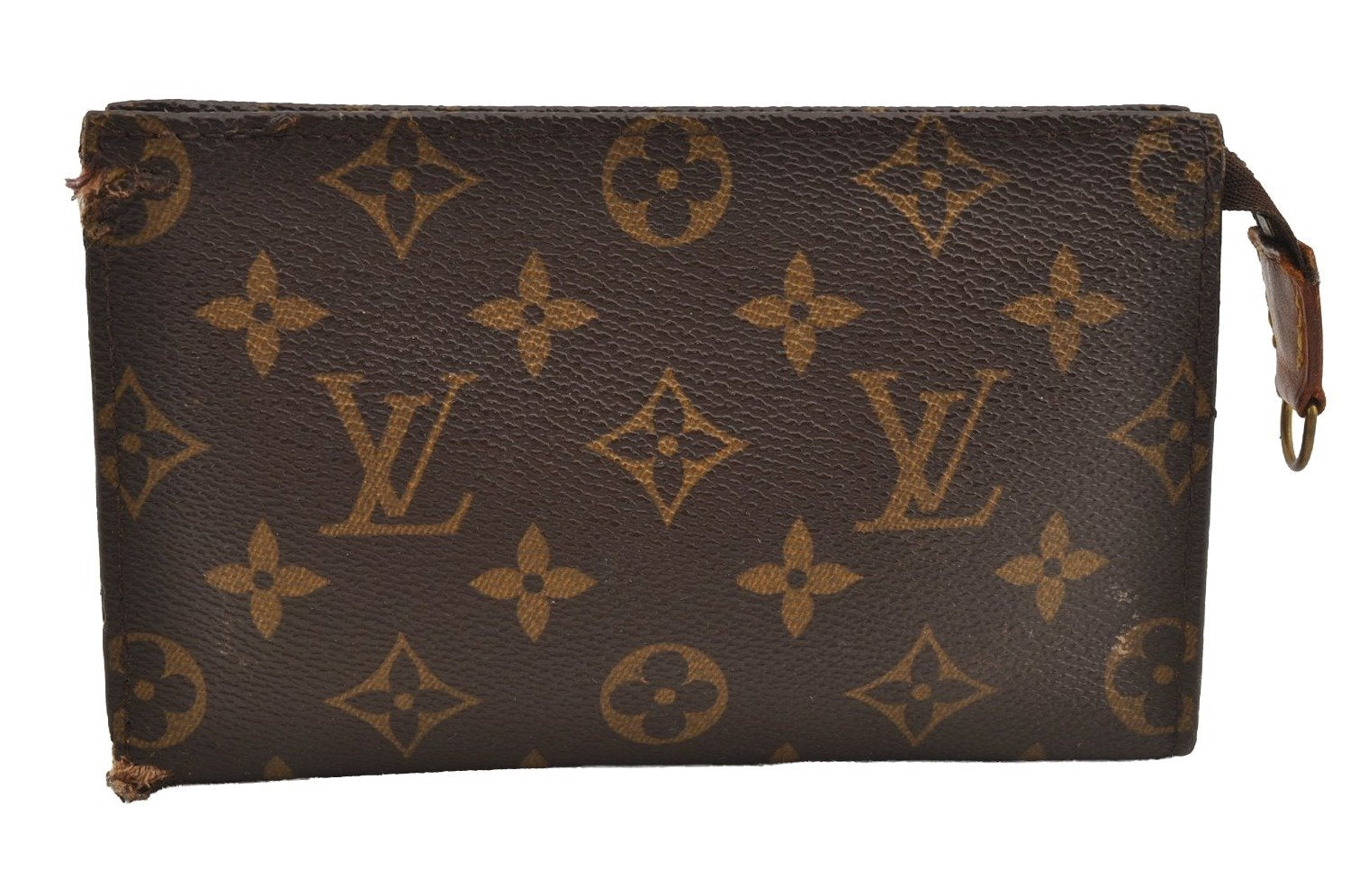 Authentic Louis Vuitton Monogram Pouch For Bucket PM LV Junk 9039I