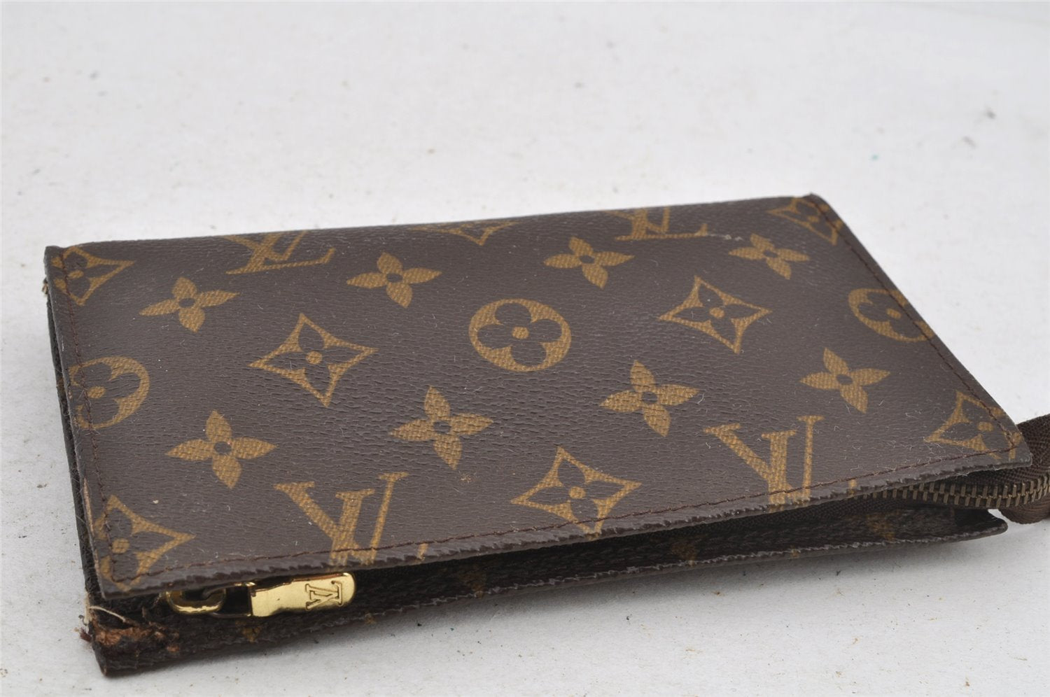 Authentic Louis Vuitton Monogram Pouch For Bucket PM LV Junk 9039I
