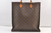 Authentic Louis Vuitton Monogram Sac Plat Hand Tote Bag Old Model LV Junk 9039J