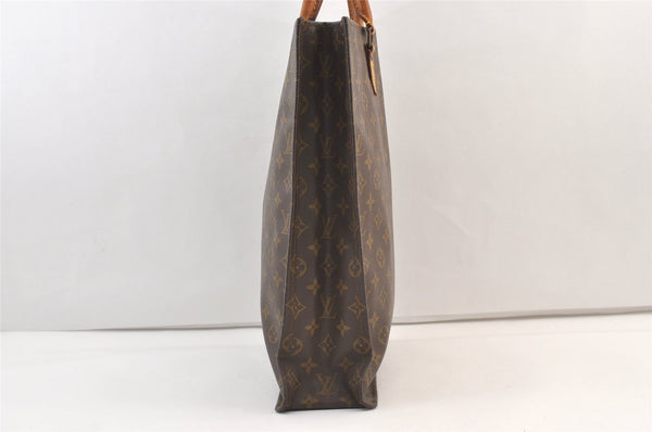Authentic Louis Vuitton Monogram Sac Plat Hand Tote Bag Old Model LV Junk 9039J