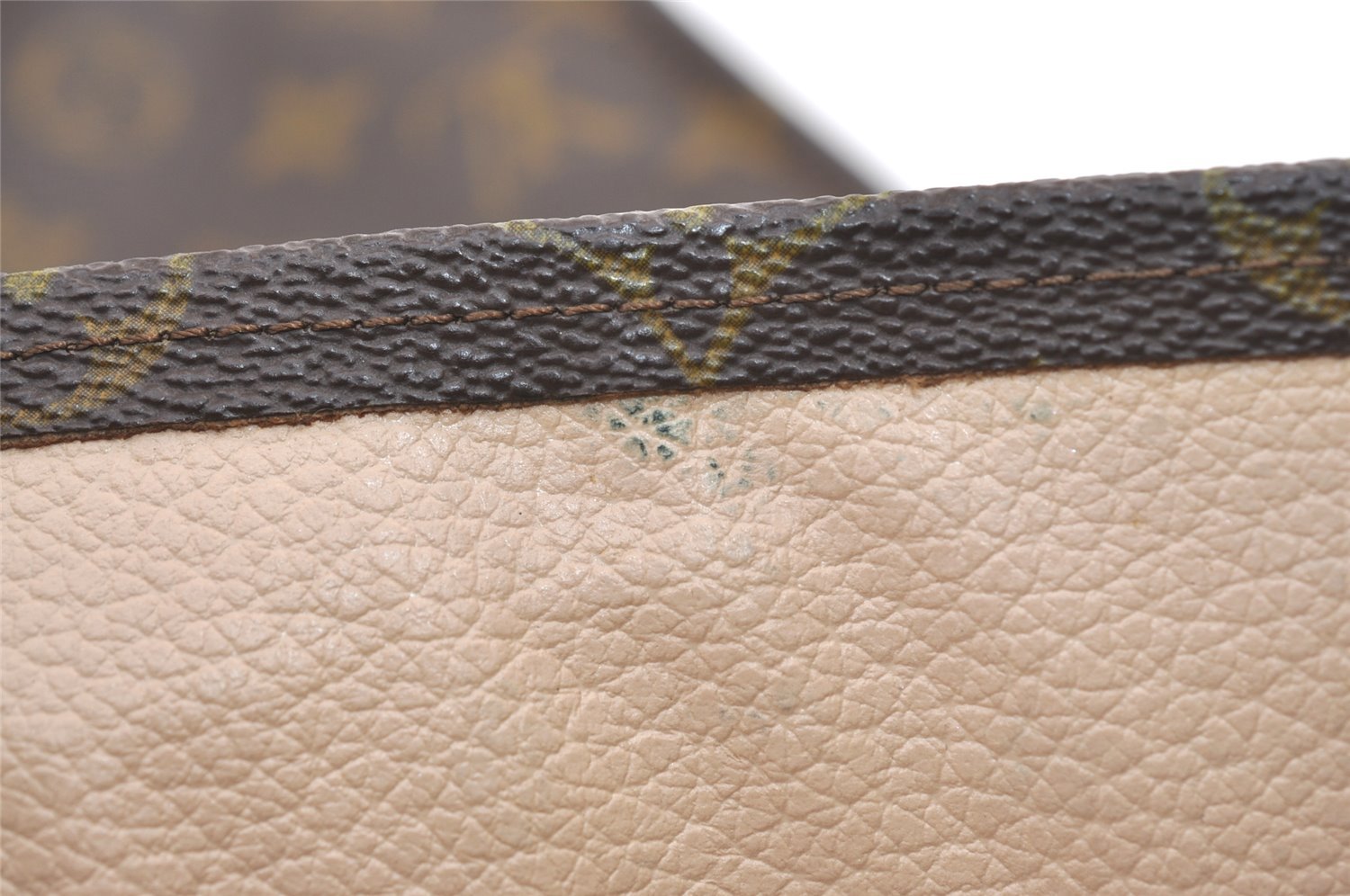 Authentic Louis Vuitton Monogram Sac Plat Hand Tote Bag Old Model LV Junk 9039J