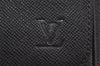 Authentic Louis Vuitton Taiga Roman PM Shoulder Cross Bag Black M32852 LV 9041J