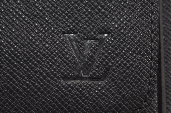 Authentic Louis Vuitton Taiga Roman PM Shoulder Cross Bag Black M32852 LV 9041J