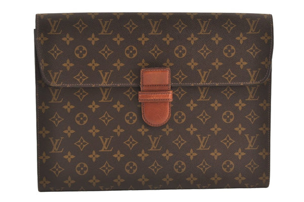 Authentic Louis Vuitton Monogram Poche Ministre Document Case M53445 LV 9042J