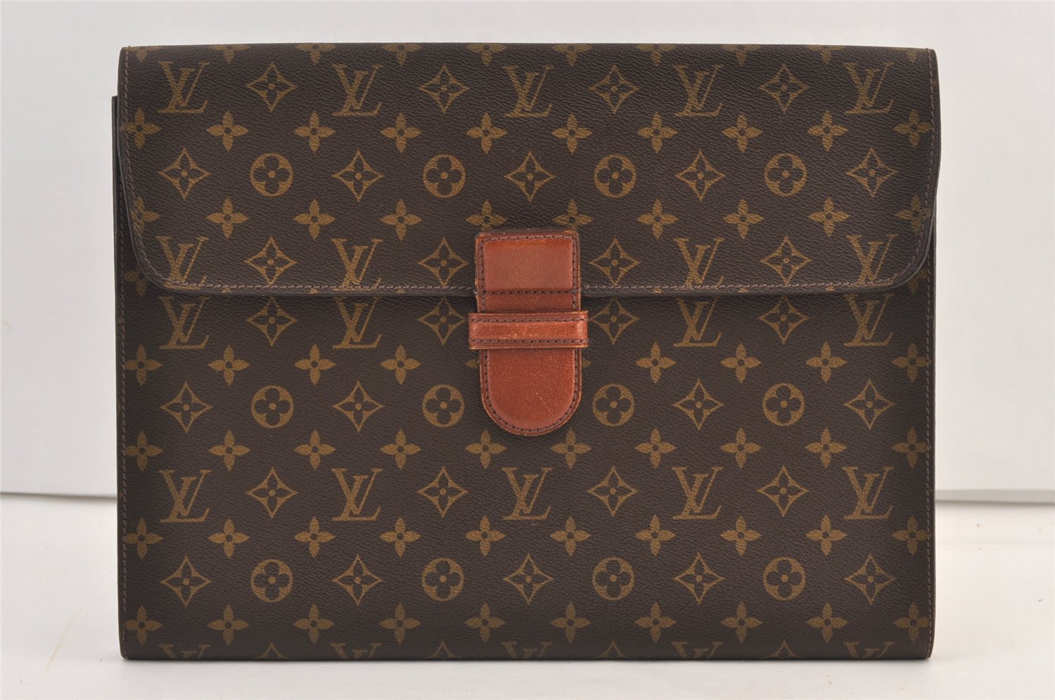 Authentic Louis Vuitton Monogram Poche Ministre Document Case M53445 LV 9042J