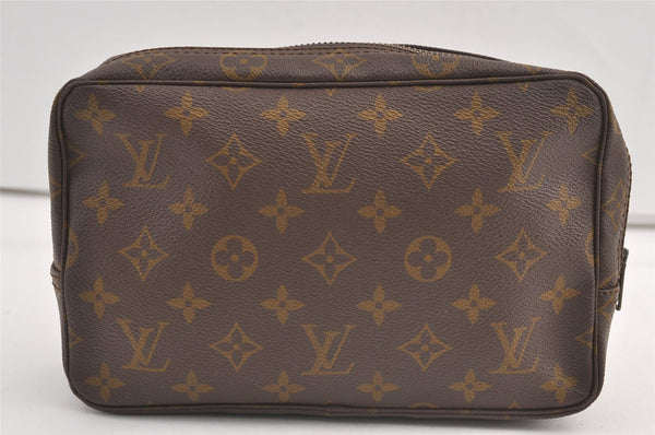 Auth Louis Vuitton Monogram Trousse Toilette 23 Clutch Hand Bag Old Model 9043J