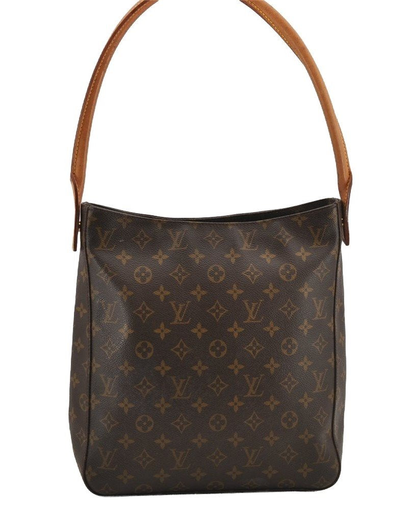 Authentic Louis Vuitton Monogram Looping GM Shoulder Bag M51145 LV Junk 9044I