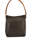 Authentic Louis Vuitton Monogram Looping GM Shoulder Bag M51145 LV Junk 9044I