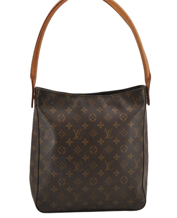 Authentic Louis Vuitton Monogram Looping GM Shoulder Bag M51145 LV Junk 9044I