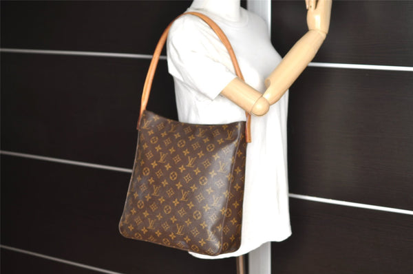 Authentic Louis Vuitton Monogram Looping GM Shoulder Bag M51145 LV Junk 9044I