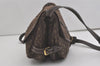 Auth Louis Vuitton Monogram Mini Lin Saumur 30 Shoulder Bag M95227 Brown 9045I