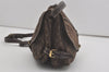 Auth Louis Vuitton Monogram Mini Lin Saumur 30 Shoulder Bag M95227 Brown 9045I
