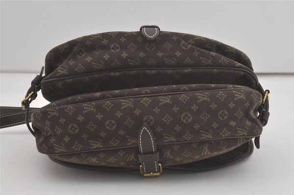 Auth Louis Vuitton Monogram Mini Lin Saumur 30 Shoulder Bag M95227 Brown 9045I