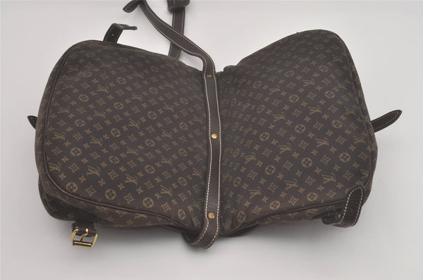 Auth Louis Vuitton Monogram Mini Lin Saumur 30 Shoulder Bag M95227 Brown 9045I