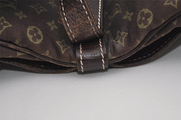 Auth Louis Vuitton Monogram Mini Lin Saumur 30 Shoulder Bag M95227 Brown 9045I