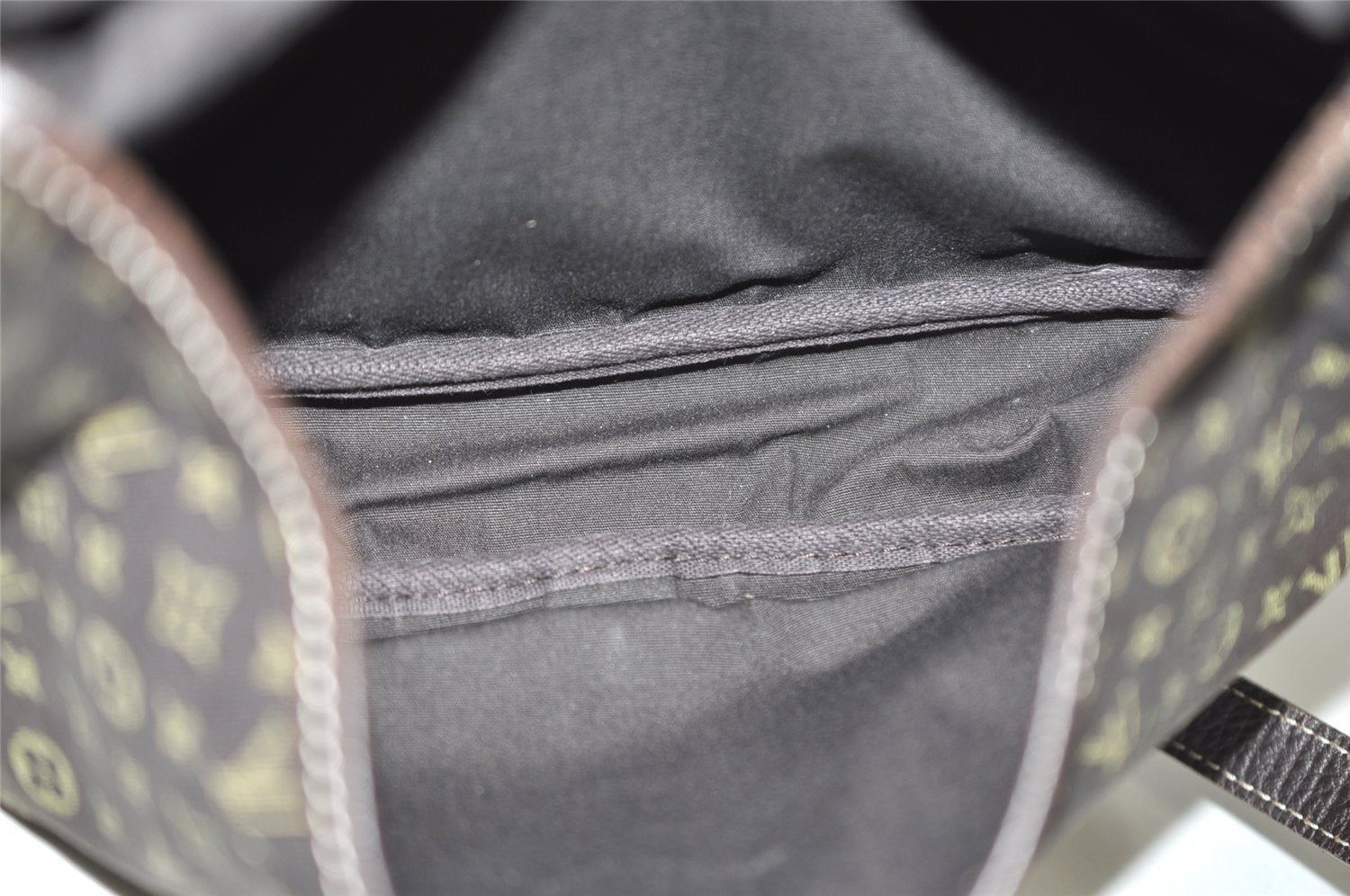 Auth Louis Vuitton Monogram Mini Lin Saumur 30 Shoulder Bag M95227 Brown 9045I