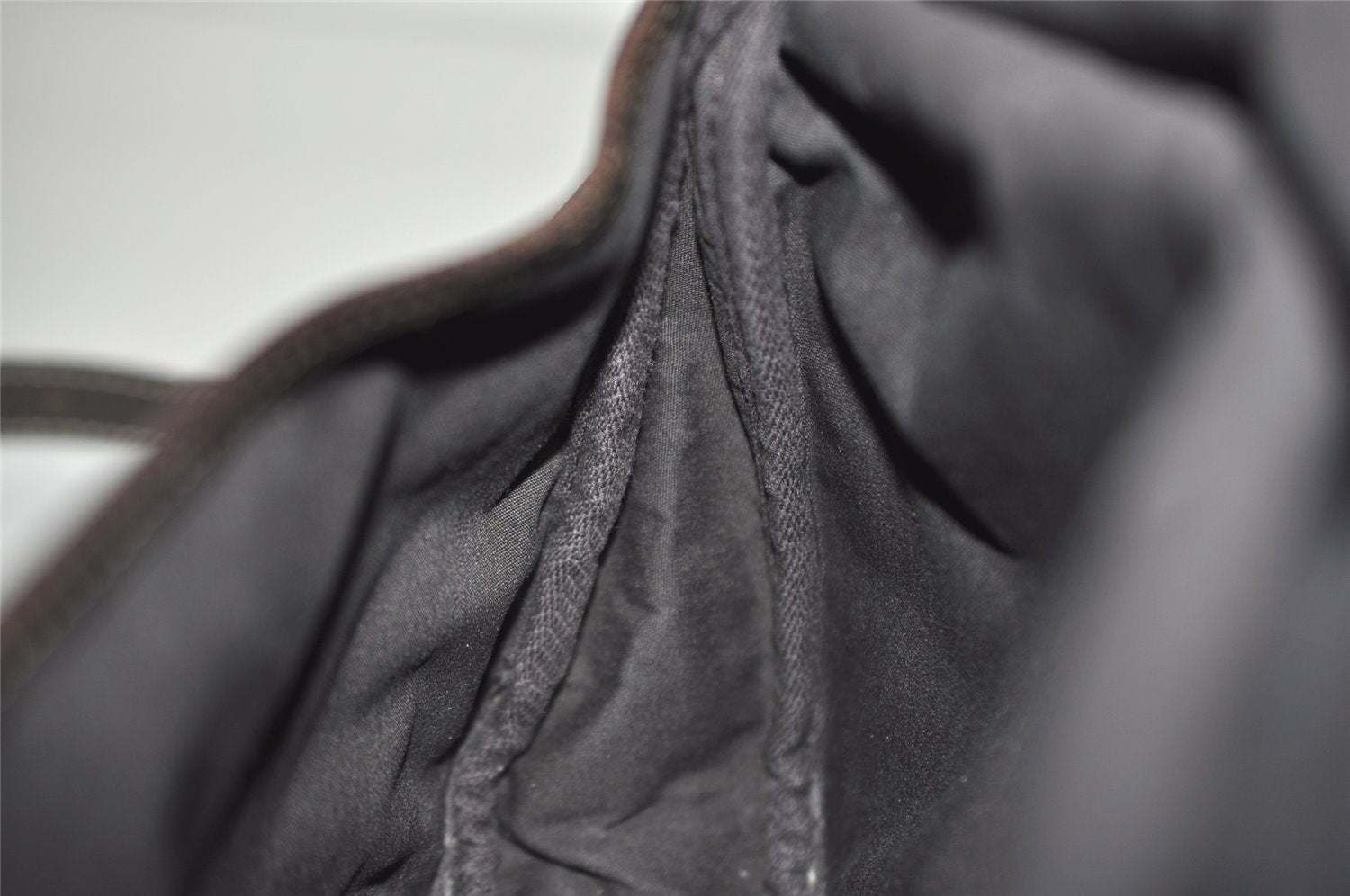 Auth Louis Vuitton Monogram Mini Lin Saumur 30 Shoulder Bag M95227 Brown 9045I