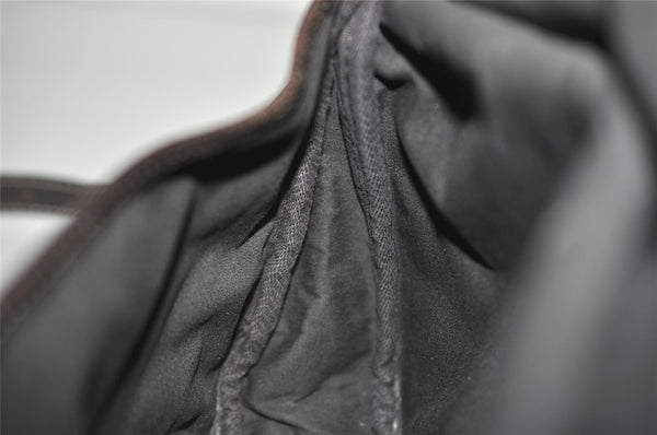 Auth Louis Vuitton Monogram Mini Lin Saumur 30 Shoulder Bag M95227 Brown 9045I