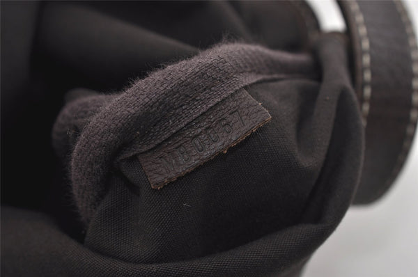 Auth Louis Vuitton Monogram Mini Lin Saumur 30 Shoulder Bag M95227 Brown 9045I