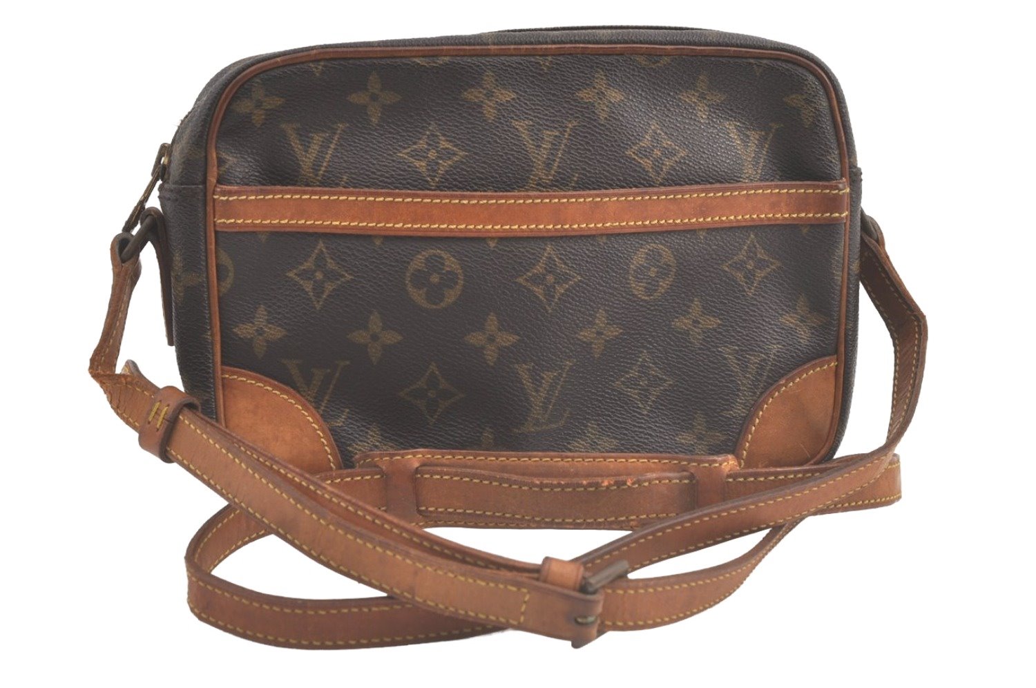 Authentic Louis Vuitton Monogram Trocadero 23 Shoulder Cross Bag M51276 LV 9045J