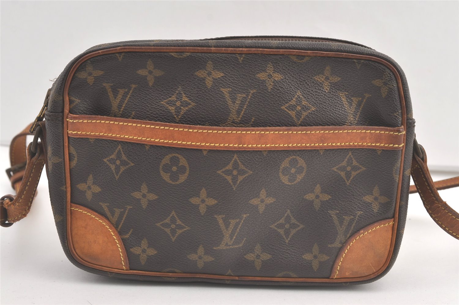 Authentic Louis Vuitton Monogram Trocadero 23 Shoulder Cross Bag M51276 LV 9045J