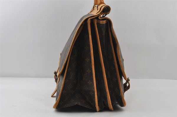 Authentic Louis Vuitton Monogram Sac Chasse 2Way Travel Hand Bag Old Model 9046I