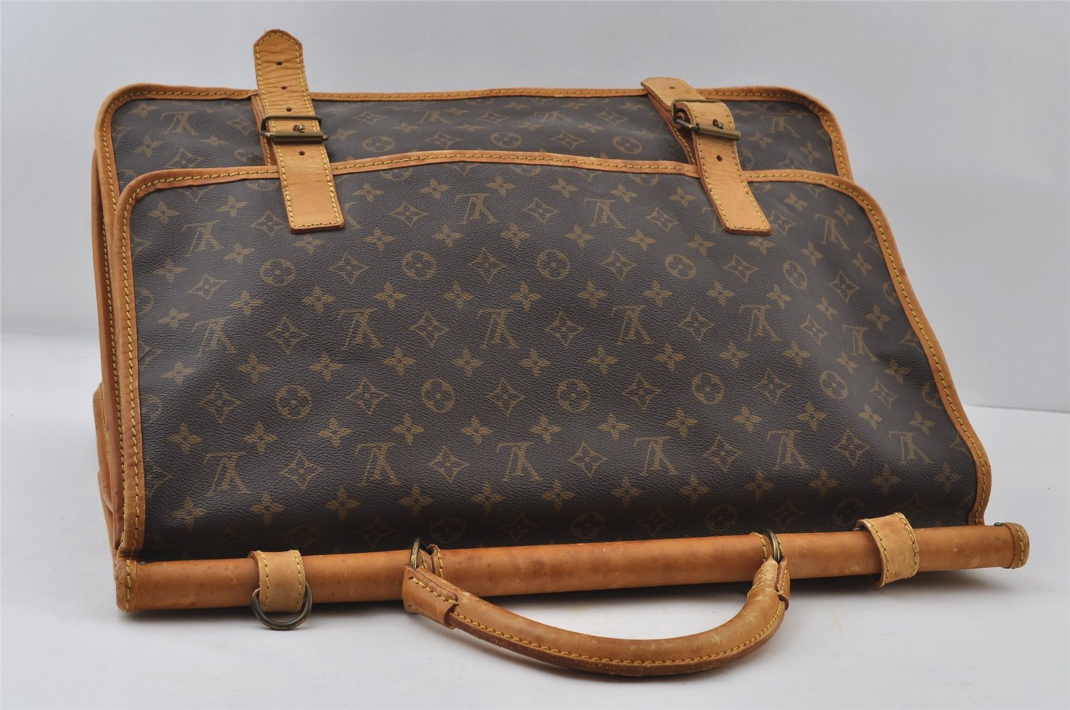 Authentic Louis Vuitton Monogram Sac Chasse 2Way Travel Hand Bag Old Model 9046I
