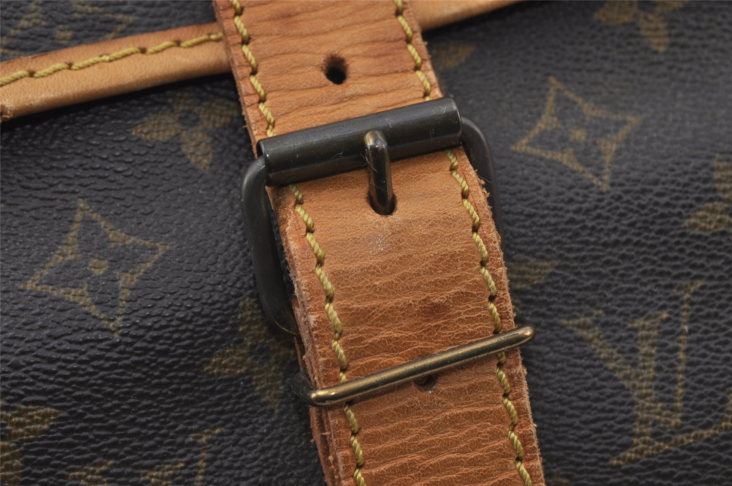 Authentic Louis Vuitton Monogram Sac Chasse 2Way Travel Hand Bag Old Model 9046I