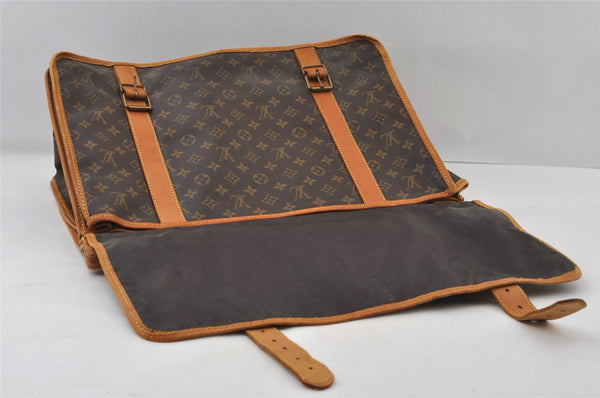 Authentic Louis Vuitton Monogram Sac Chasse 2Way Travel Hand Bag Old Model 9046I