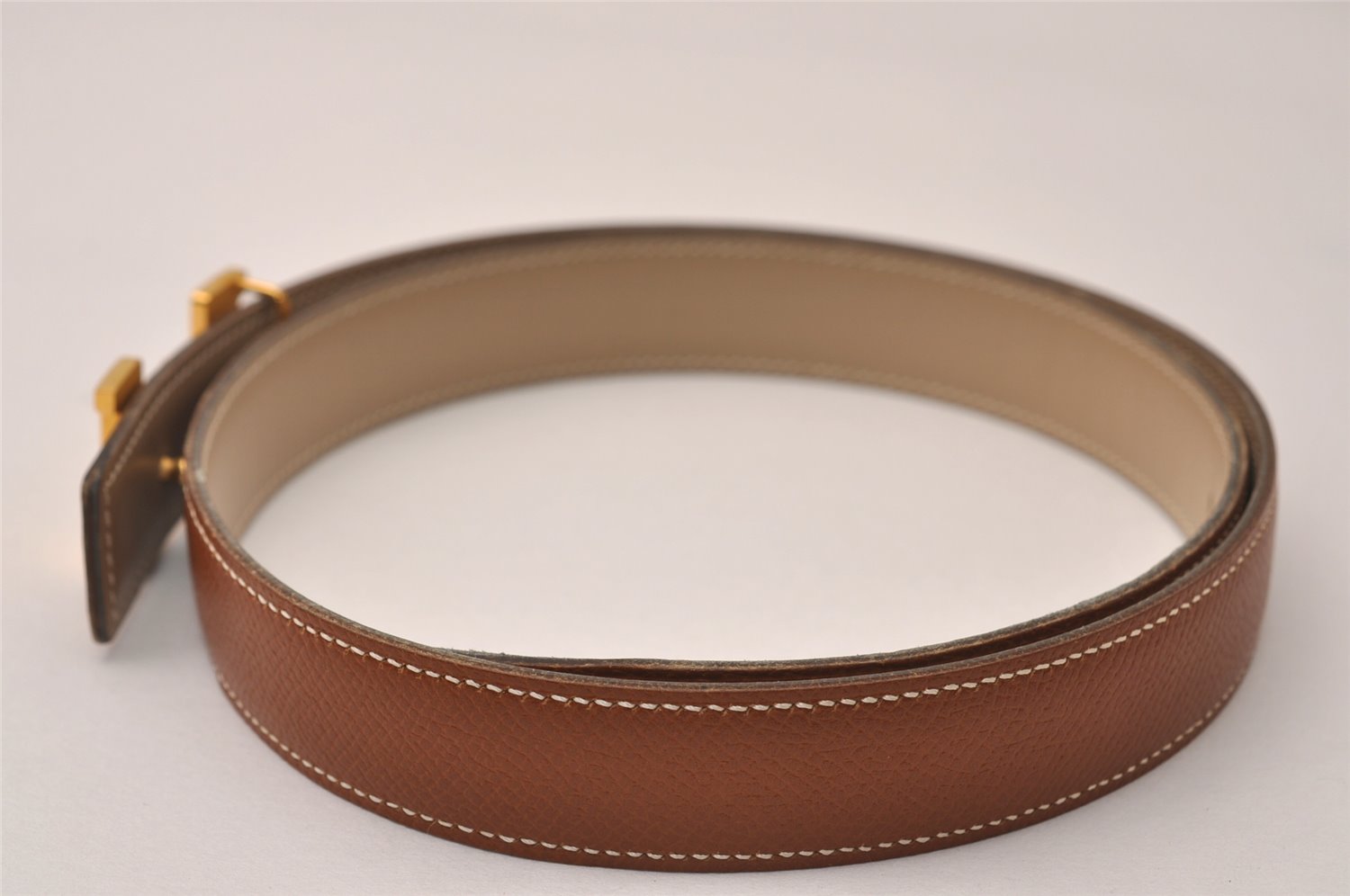 Authentic HERMES Mini Constance Leather Belt 70cm 27.6