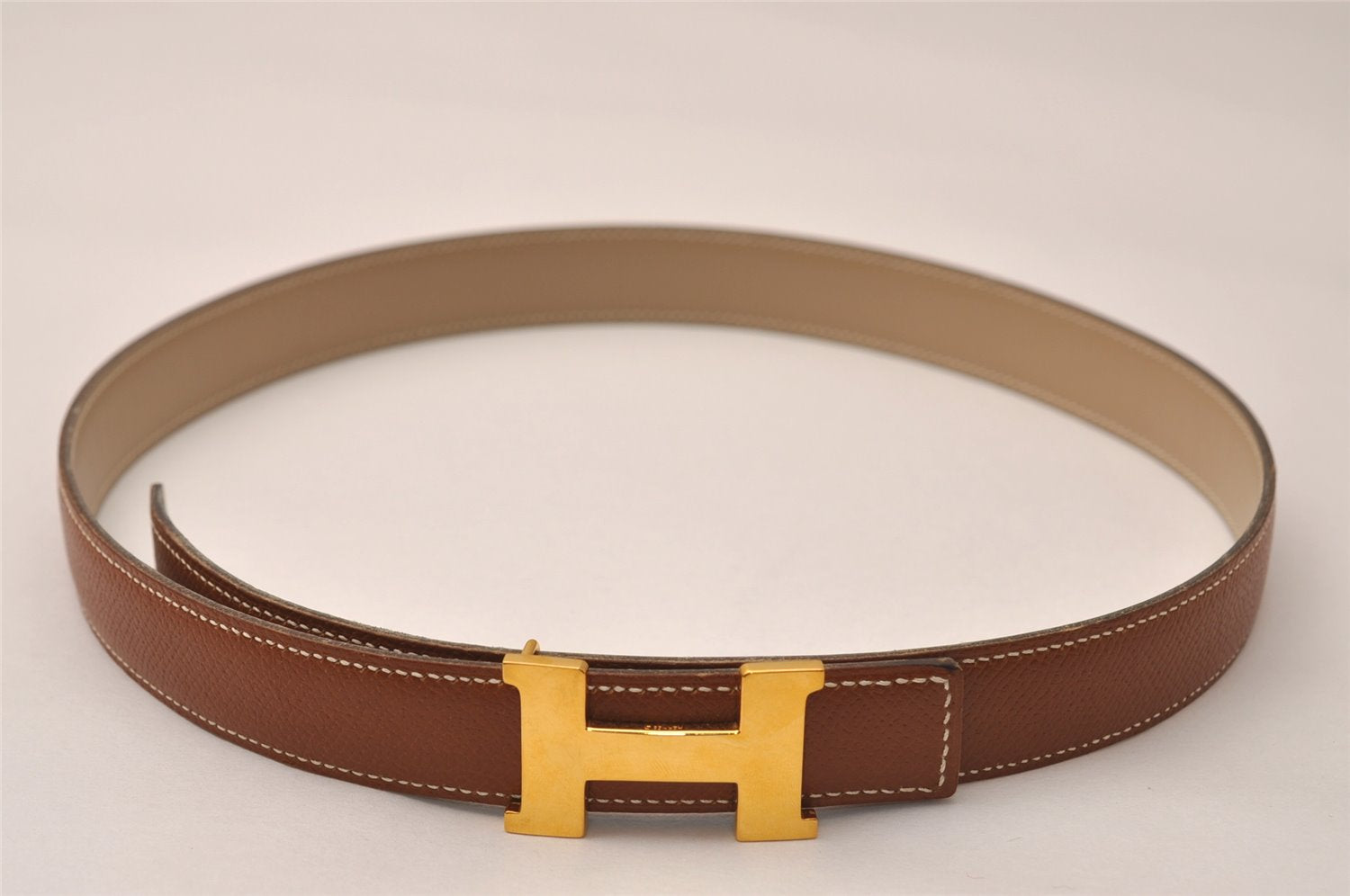 Authentic HERMES Mini Constance Leather Belt 70cm 27.6