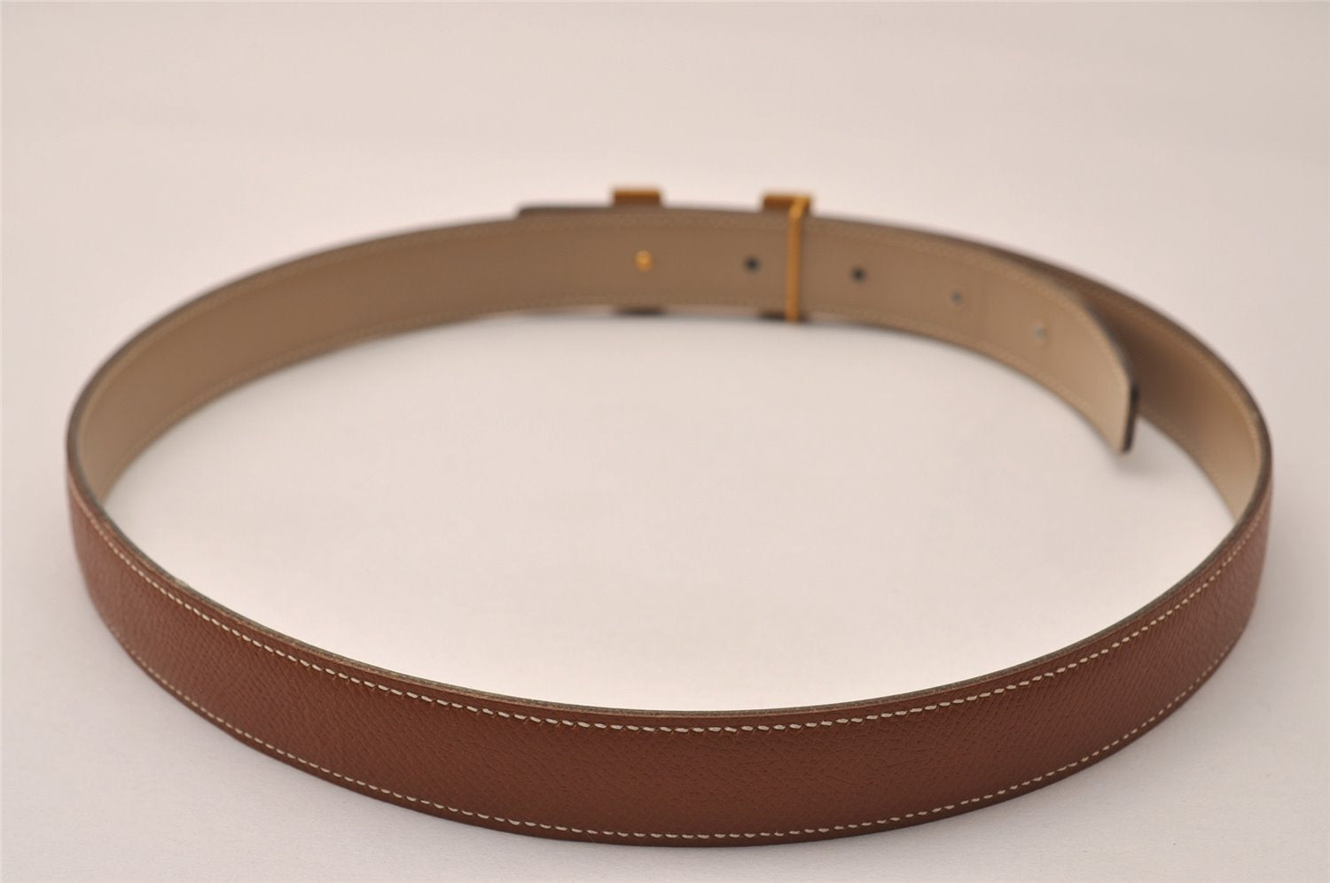 Authentic HERMES Mini Constance Leather Belt 70cm 27.6