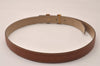 Authentic HERMES Mini Constance Leather Belt 70cm 27.6" Brown Beige Box 9047J