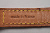 Authentic Louis Vuitton Leather Shoulder Strap Beige 46.9" LV 9048I