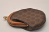 Authentic CELINE Vintage Macadam Blason PVC Leather Coin Purse Pouch Brown 9048J