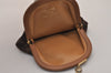 Authentic CELINE Vintage Macadam Blason PVC Leather Coin Purse Pouch Brown 9048J