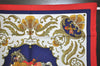 Authentic HERMES Petit Carre 40 Scarf Handkerchief "Cheval Turc." Silk Red 9049I
