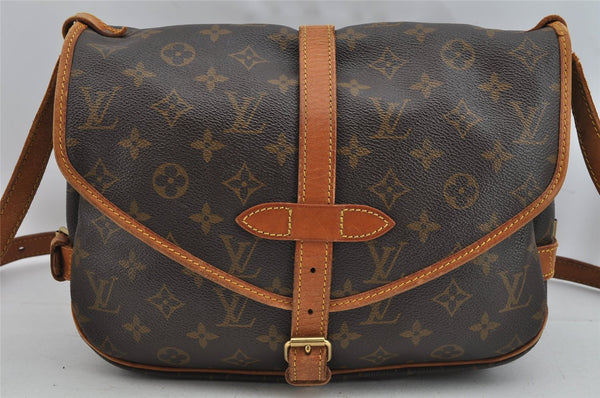 Authentic Louis Vuitton Monogram Saumur 30 Shoulder Cross Bag M42256 LV 9049J