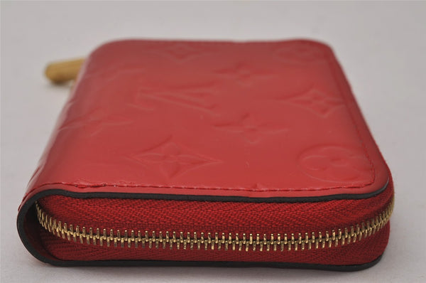 Authentic Louis Vuitton Vernis Zippy Coin Purse Wallet Red M90202 LV 9050I