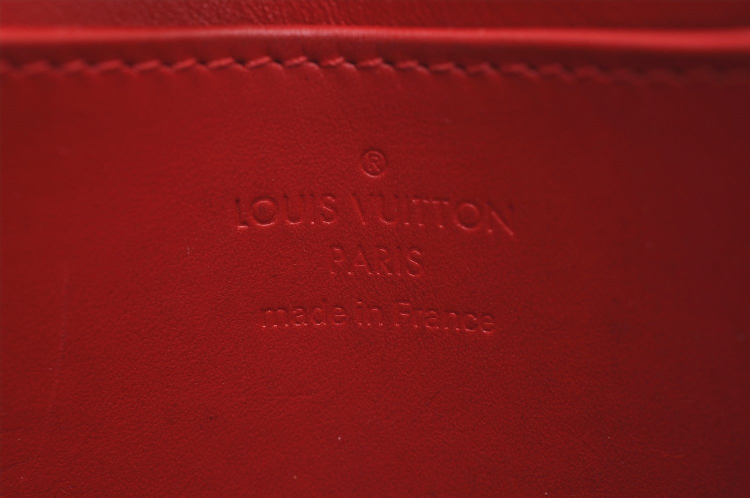 Authentic Louis Vuitton Vernis Zippy Coin Purse Wallet Red M90202 LV 9050I