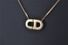 Authentic Christian Dior Gold Tone Chain Pendant Necklace CD 9050J