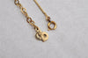 Authentic Christian Dior Gold Tone Chain Pendant Necklace CD 9050J