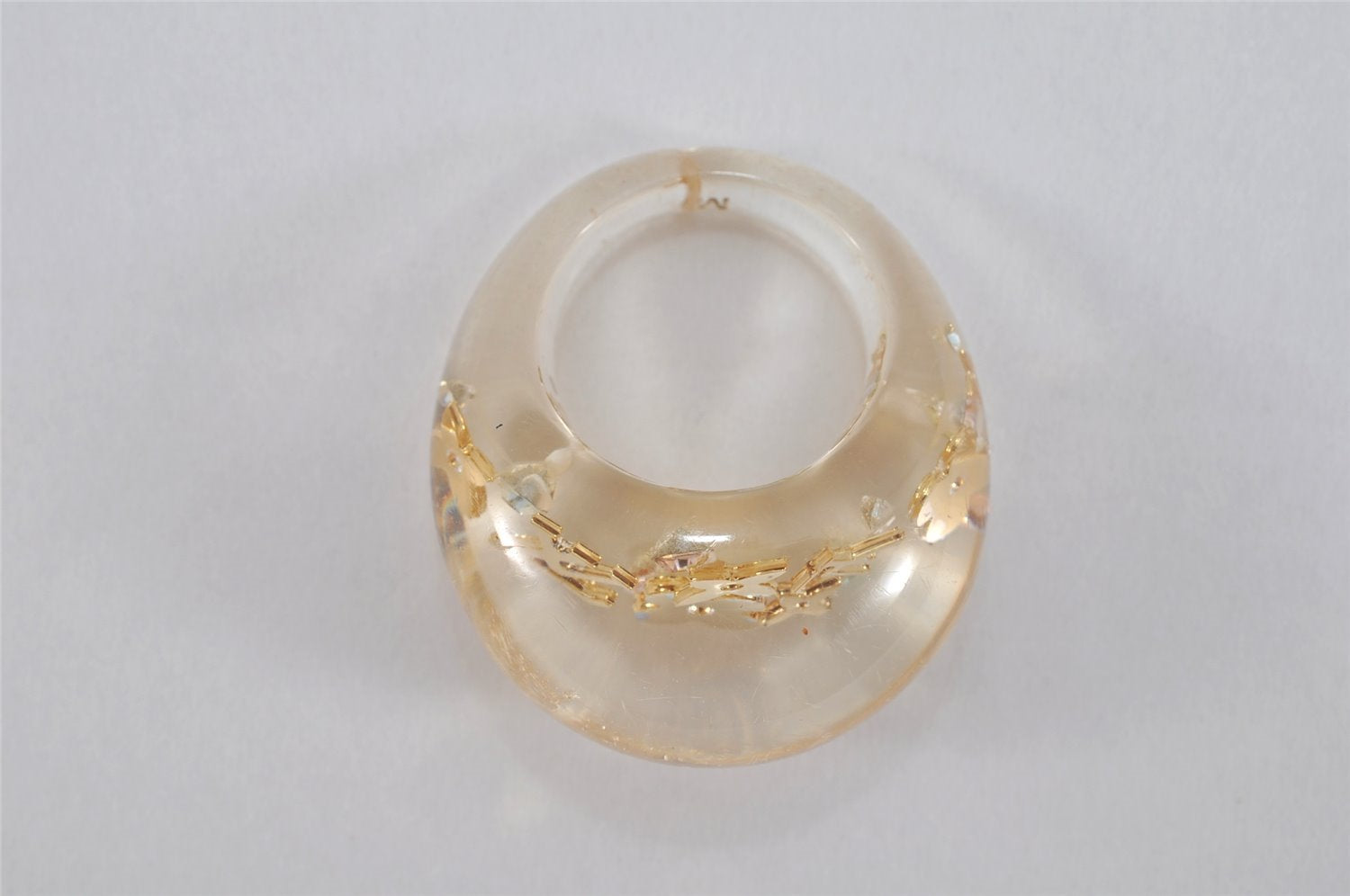 Authentic Louis Vuitton Bague Uncle John Ring Clear Gold Size M M65863 LV 9051J