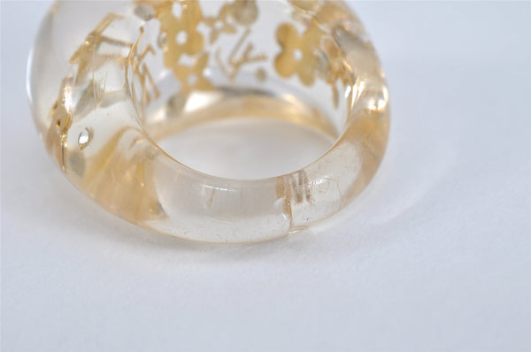 Authentic Louis Vuitton Bague Uncle John Ring Clear Gold Size M M65863 LV 9051J