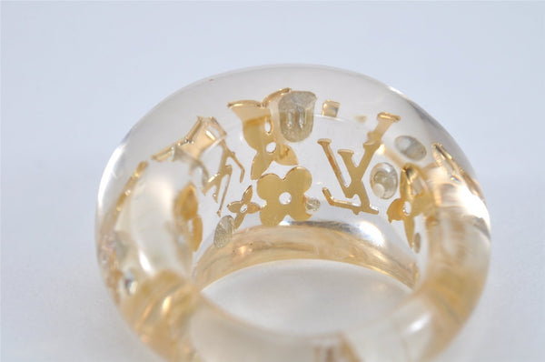 Authentic Louis Vuitton Bague Uncle John Ring Clear Gold Size M M65863 LV 9051J
