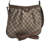 Authentic GUCCI Shoulder Cross Body Bag Purse GG PVC Leather Brown 9052I